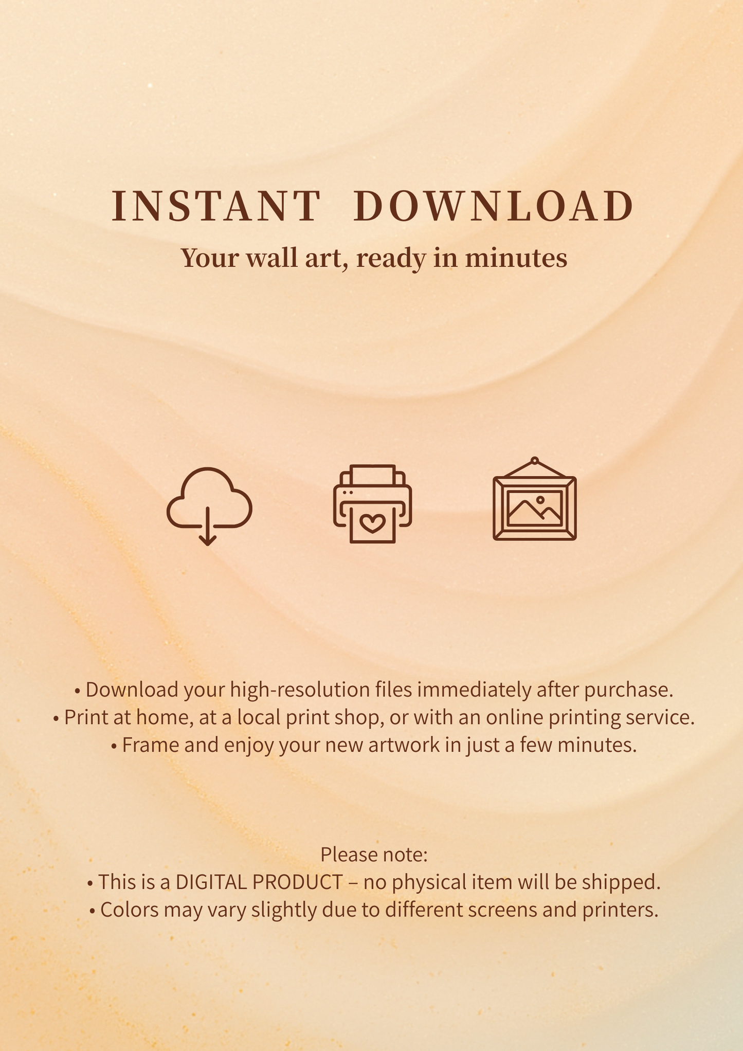 Abstract Cafe Wave Texture Art – Neutral Gold & Latte Printable Wall Art Set of 3 (Digital Download)