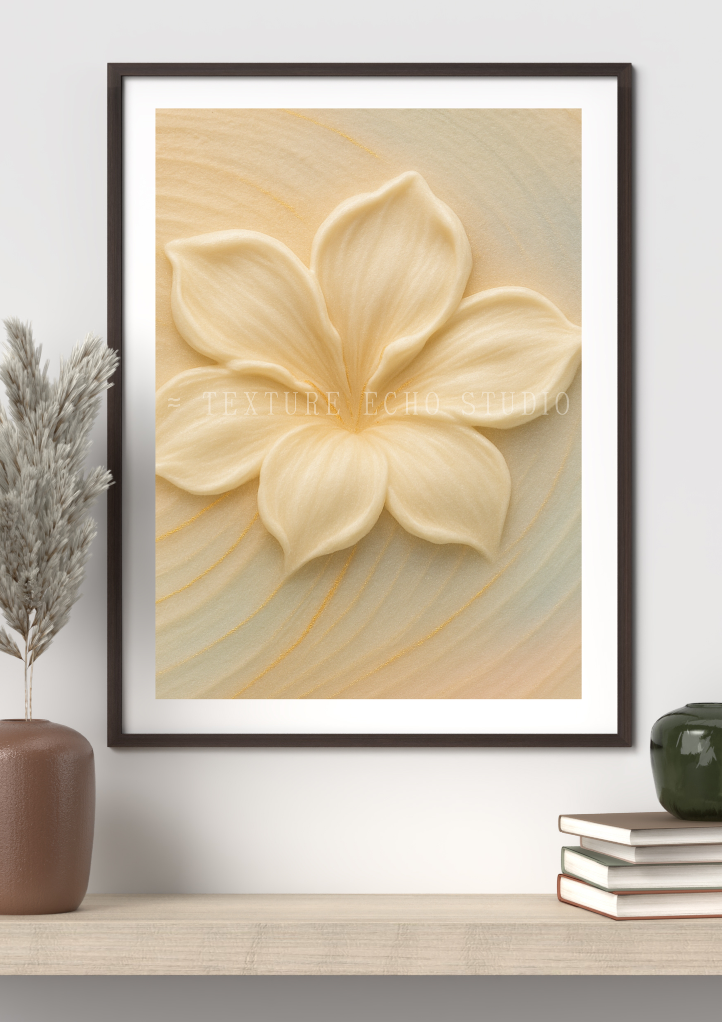 Abstract Floral Texture Art – Soft Cream & Ivory Bloom Printable Wall Art Set of 3 (Digital Download)