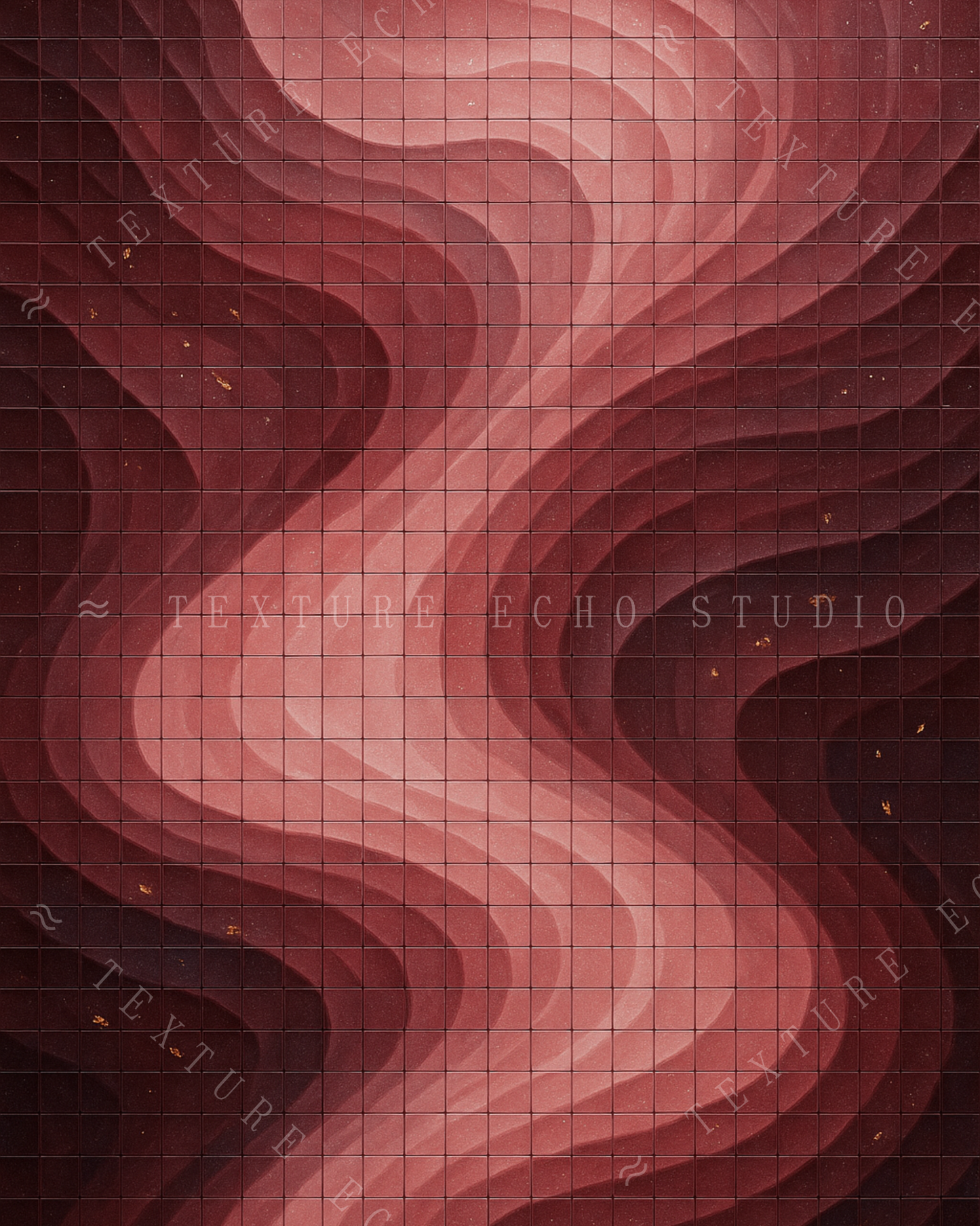 Abstract Geometric Tile Texture Art – Wine & Rosewood Palette Printable Wall Art Set of 3 (Digital Download)