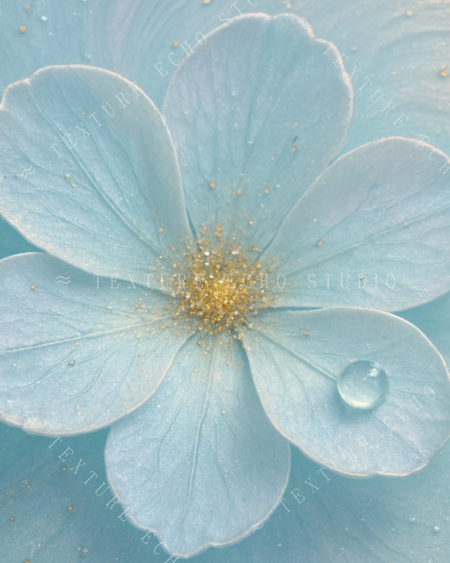 Abstract Floral Texture Art – Soft Blue & Pastel Petal Printable Wall Art Set of 3 (Digital Download)