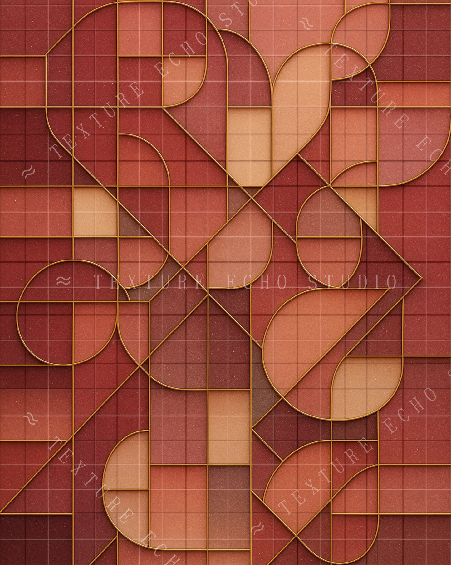 Abstract Geometric Tile Texture Art – Rose Pink Palette Printable Wall Art Set of 3 (Digital Download)